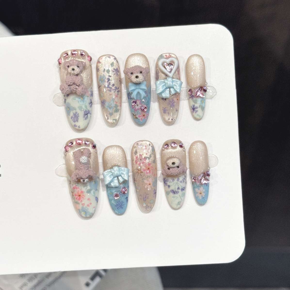 10 pezzi di unghie finte ovali - Pressed Flower Art recensione e prezzo
