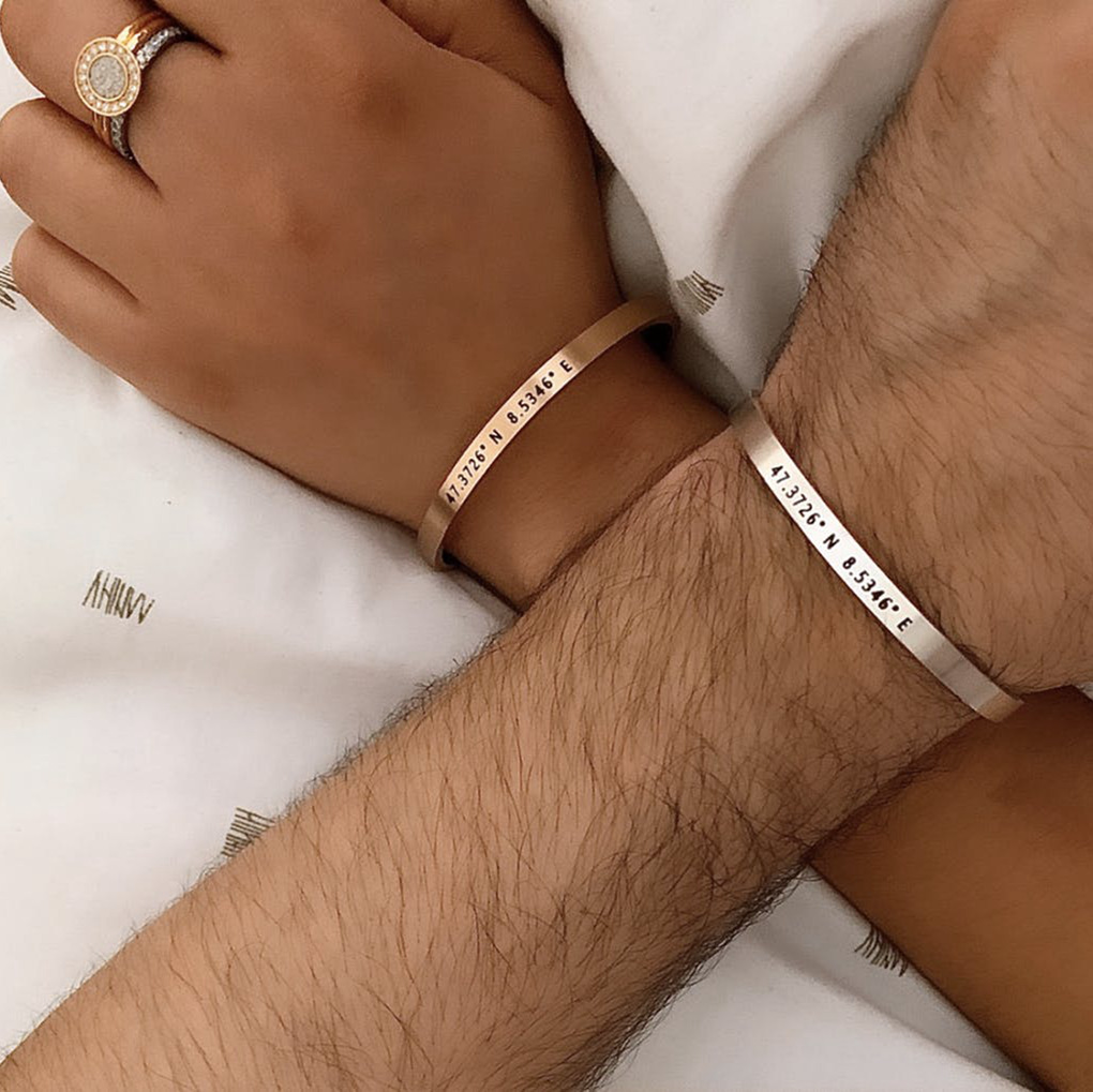 Braccialetti con frase persona - Coordinates Bracelet recensione e prezzo