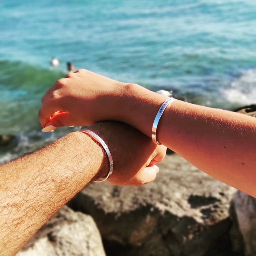 Braccialetti con frase persona - Coordinates Bracelet recensione e prezzo