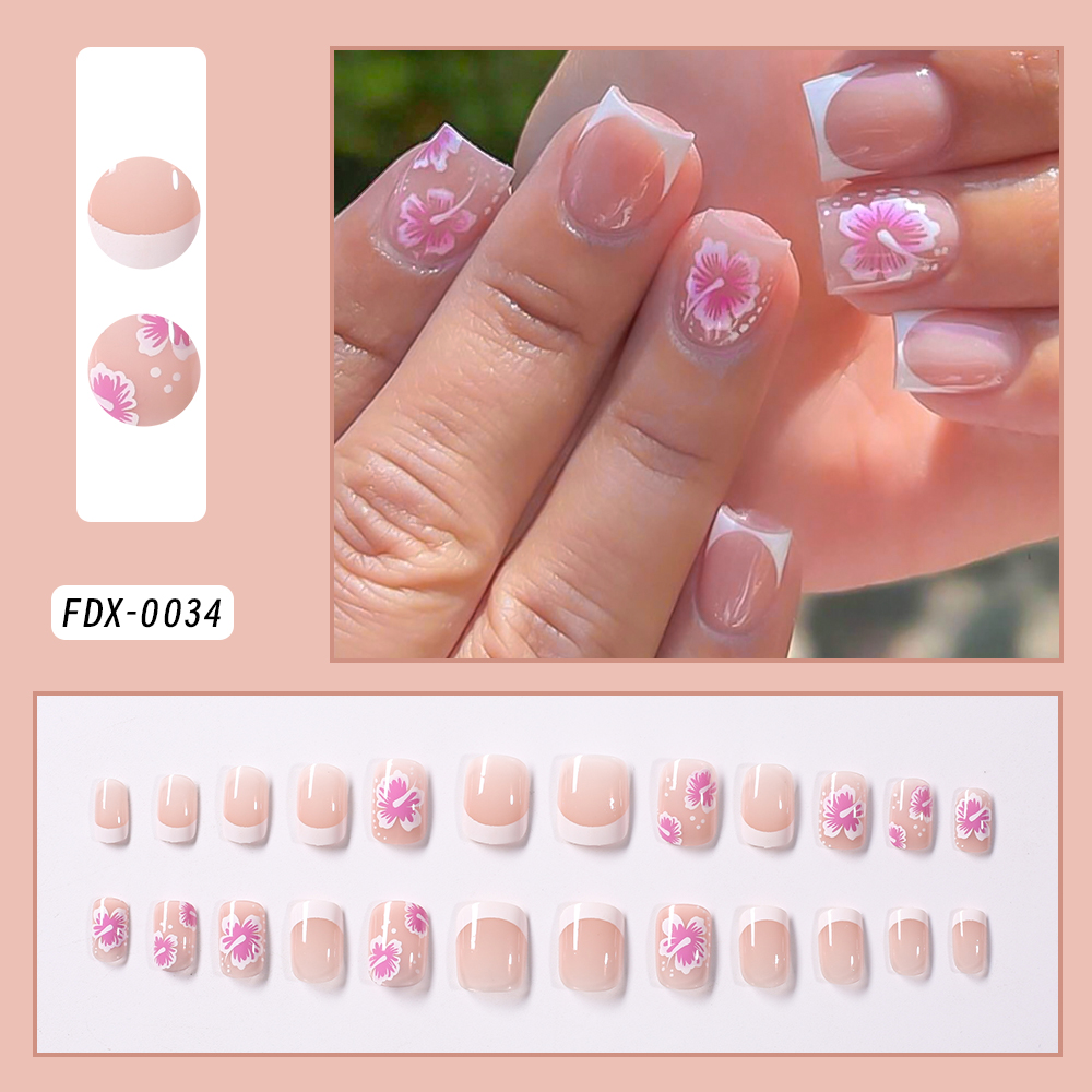 24 pezzi di unghie finte con f - Pressed Flower Art recensione e prezzo